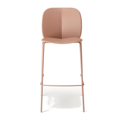 Sgabello MENTHA Scab in tecnopolimero rigenerato H 75 colore caramel