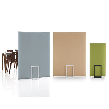 Divisori PLI OVERSIZE Caimi azzurro, beige e verde con cavalletti bianco e nero