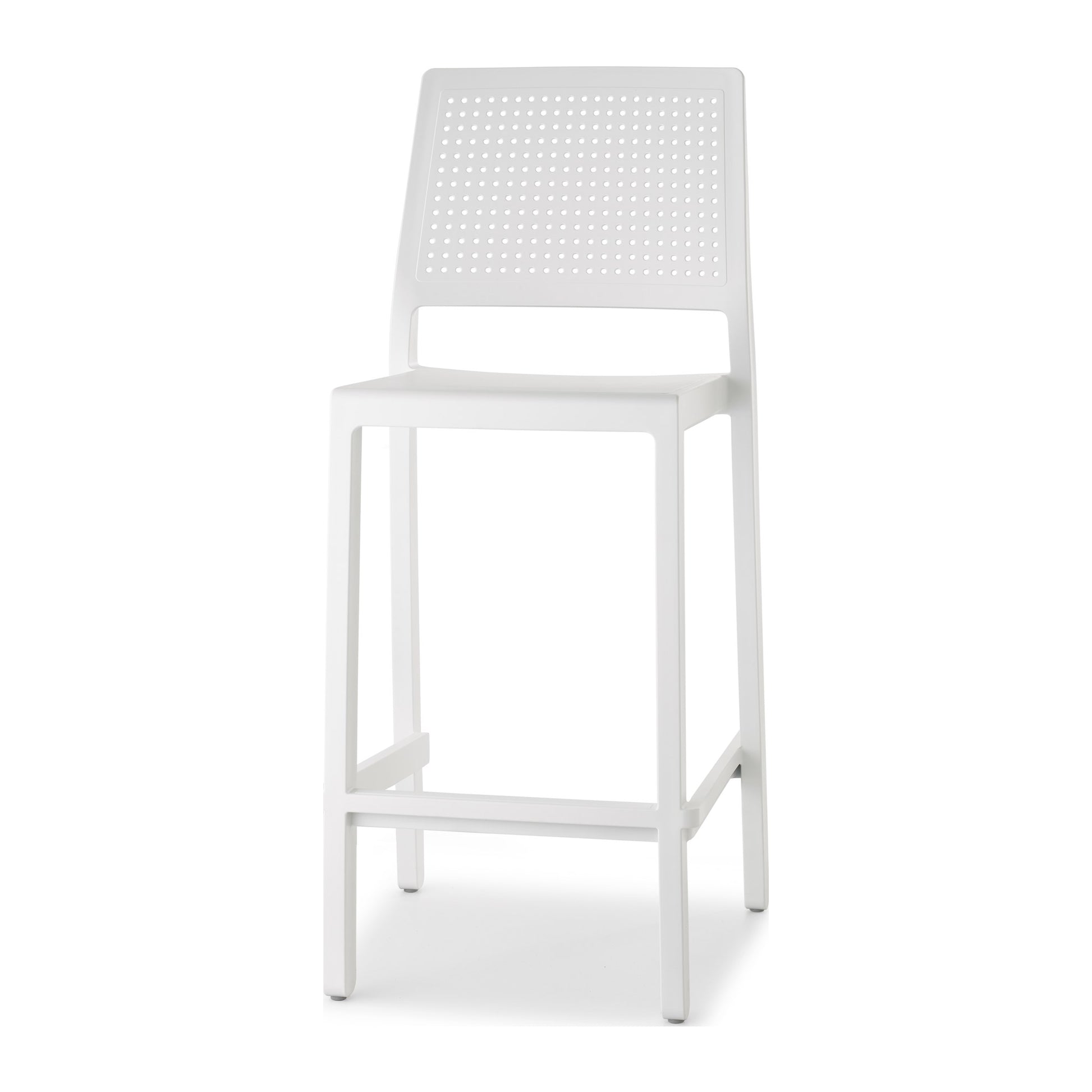 Sgabello EMI Scab in tecnopolimero a 4 gambe colore lino