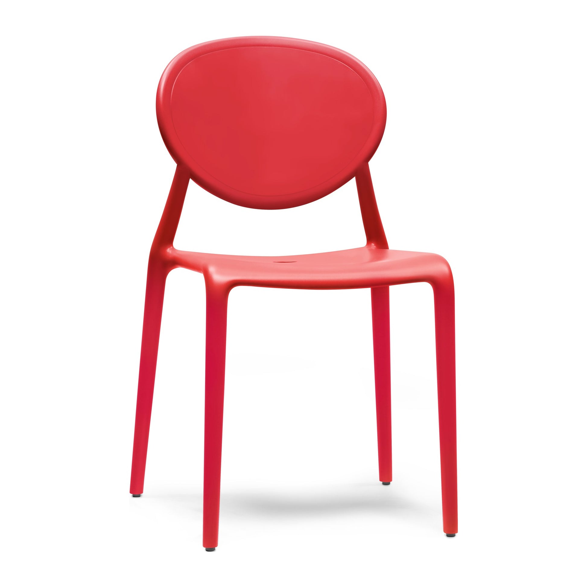 Sedia multiuso GIO Scab in tecnopolimero a 4 gambe colore rosso