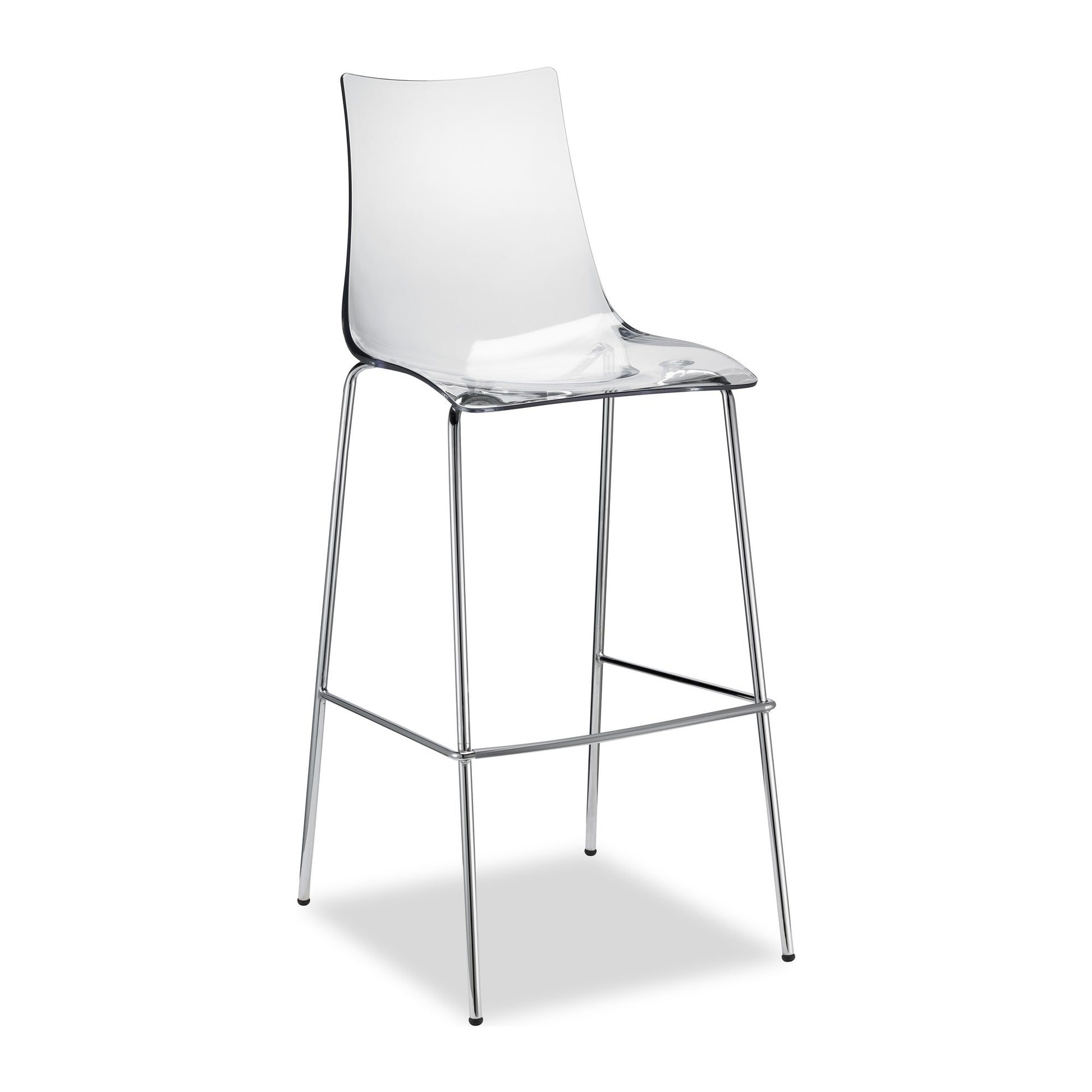 Sgabello ZEBRA ANTISHOCK Scab in policarbonato a 4 gambe trasparente