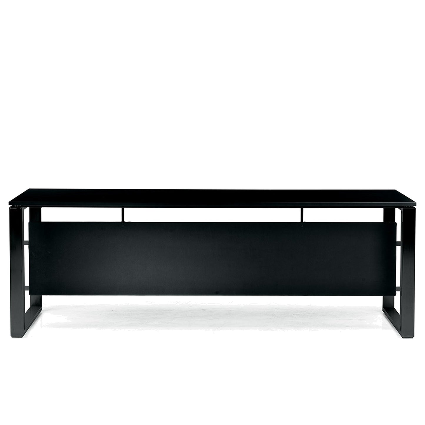 Scrivania VELVET Frezza con struttura nera e piano in melaminico nero velluto