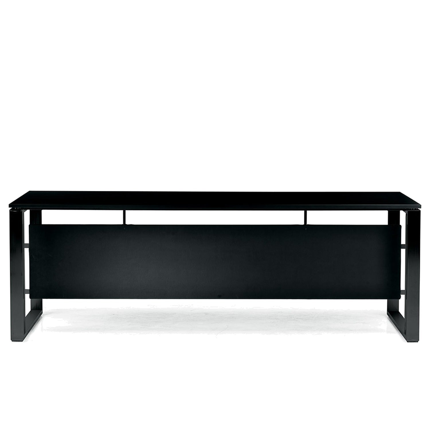 Scrivania VELVET Frezza con struttura nera e piano in melaminico nero velluto