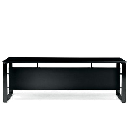 Scrivania VELVET Frezza con struttura nera e piano in melaminico nero velluto