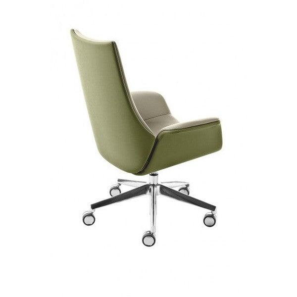 Sedia Direzionale KRITERIA LS - Vera pelle Kastel in vera pelle girevole con alzata a gas — vista 2