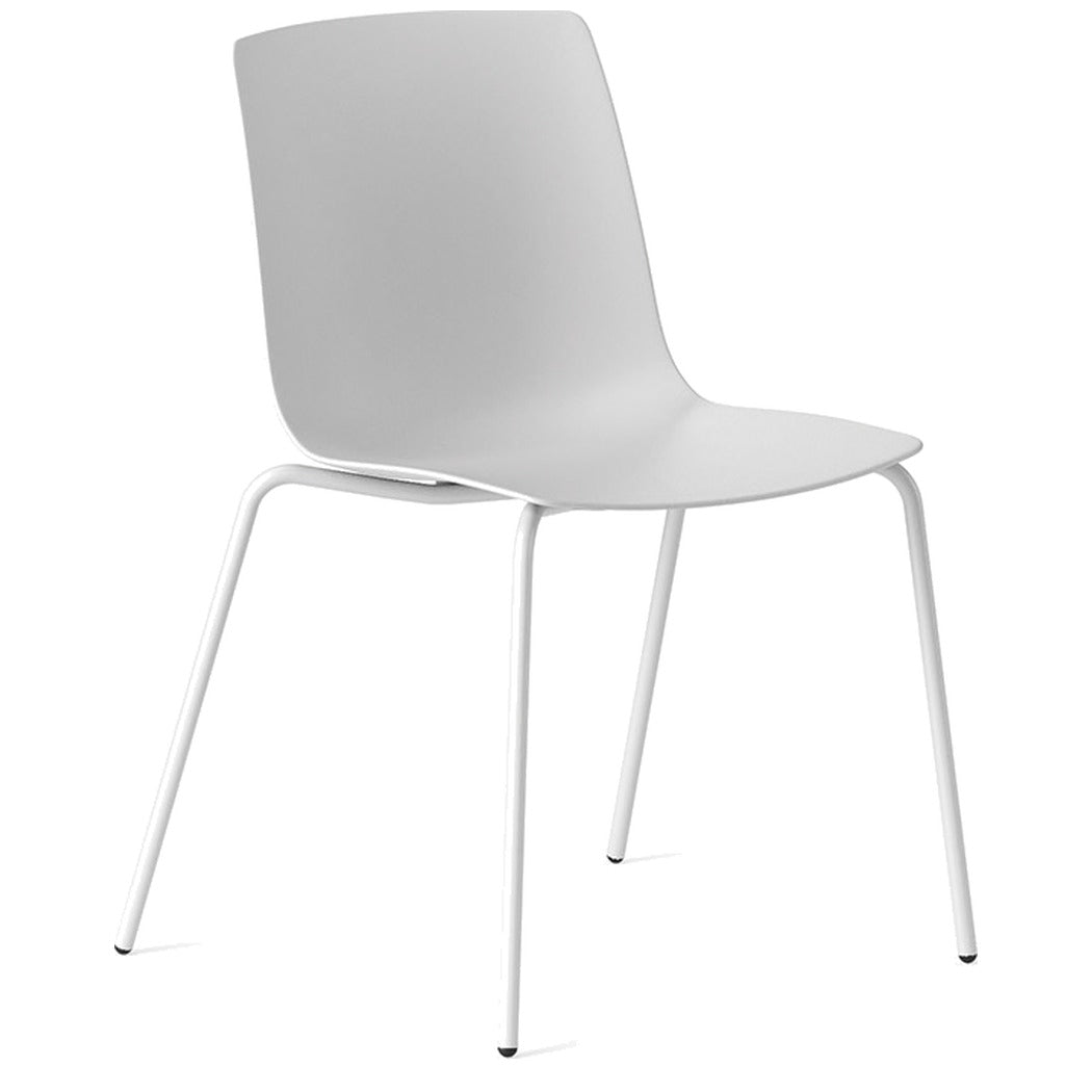 Sedia YO PLASTIC Frezza bianca con telaio a quattro gambe