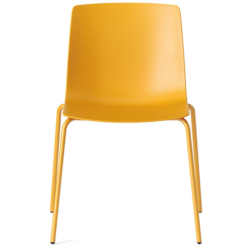 Sedia YO PLASTIC Frezza gialla con telaio a quattro gambe