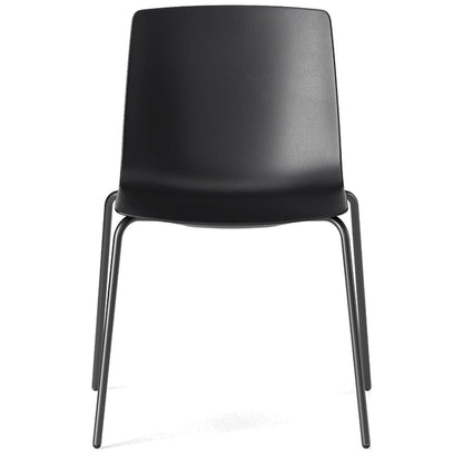 Sedia YO PLASTIC Frezza nera con telaio a quattro gambe