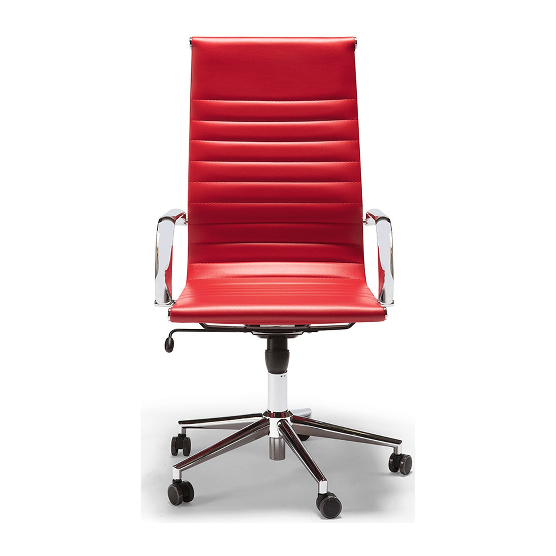 Sedia direzionale ZEUS H MStyle in similpelle colore rosso