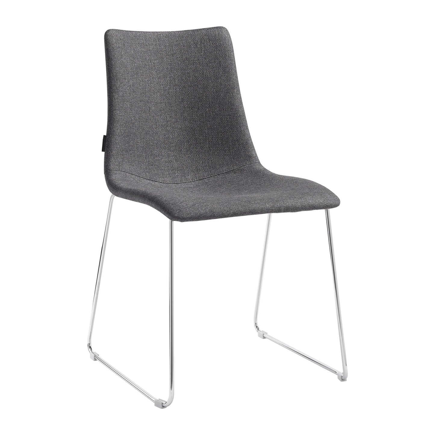 Sedia multiuso ZEBRA POP a Slitta Scab con struttura in acciaio a slitta colore grigio scuro melange