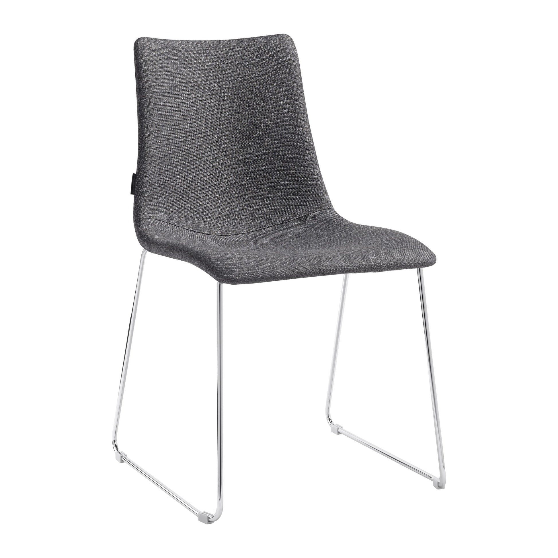 Sedia multiuso ZEBRA POP a Slitta Scab con struttura in acciaio a slitta colore grigio scuro melange