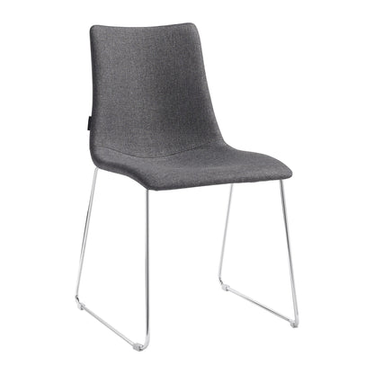 Sedia multiuso ZEBRA POP a Slitta Scab con struttura in acciaio a slitta colore grigio scuro melange